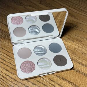 Morphe Eyeshadow cyber chrome- Shimmering Pink, Metallic Silver, Cool Gray